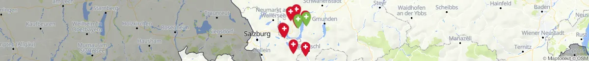 Kartenansicht für Apotheken-Notdienste in der Nähe von Mondsee (Vöcklabruck, Oberösterreich)